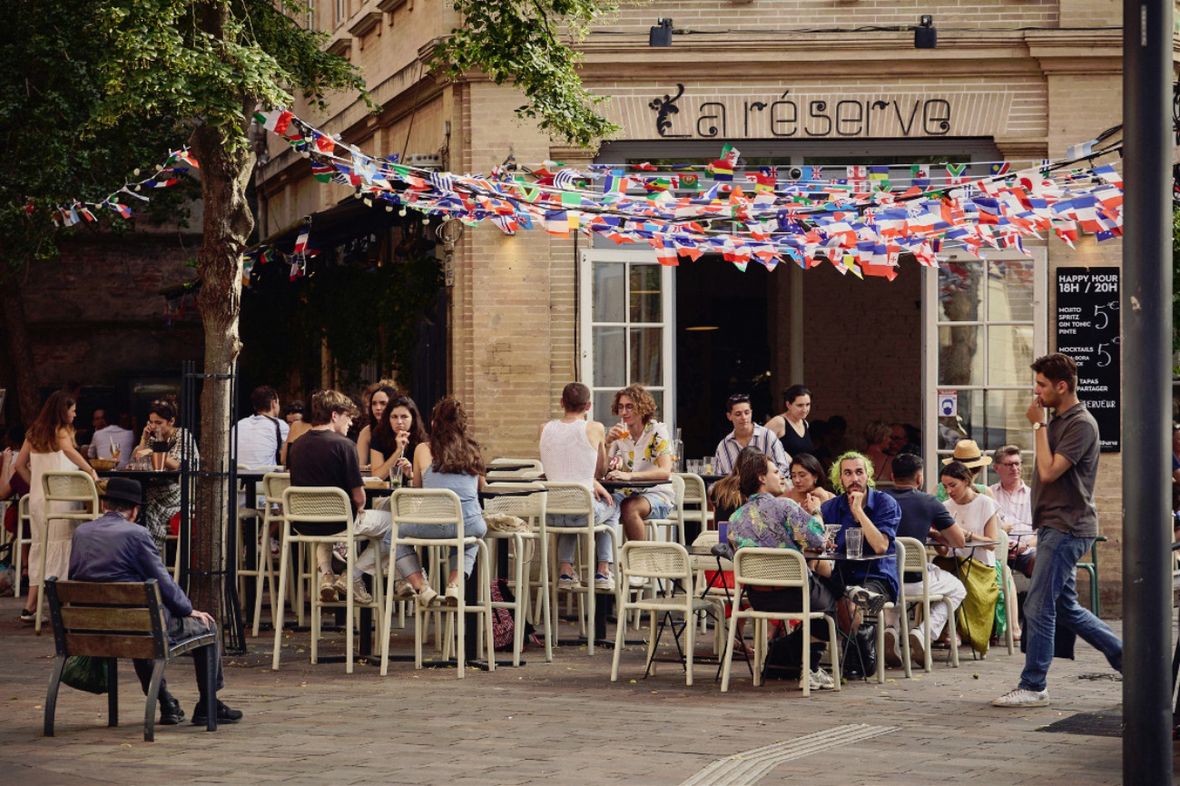 Café in Toulouse, Frankreich